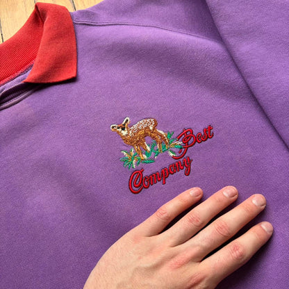 1980s Best Company Sweatshirt Purple XXL