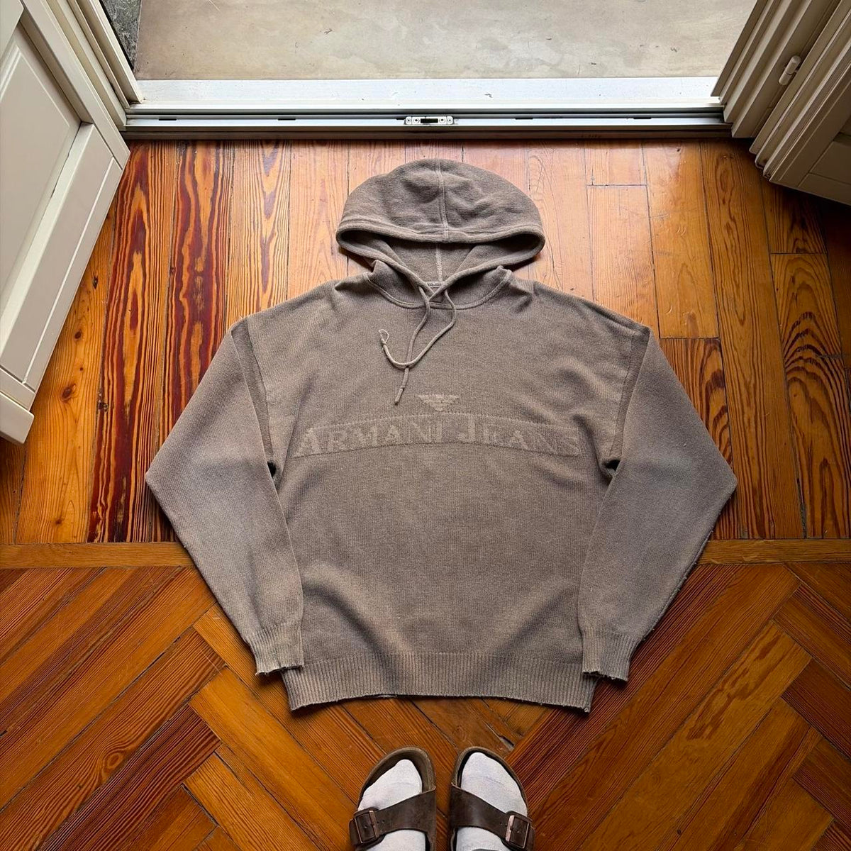 1990s Armani Jeans Knitted Hoodie M