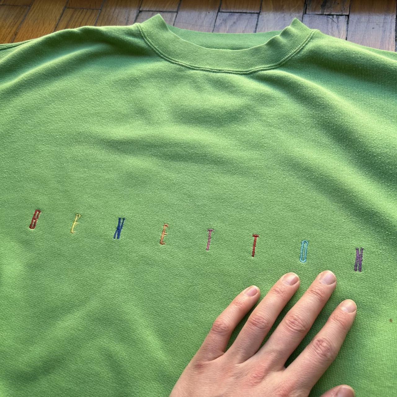 1990s United Colors Of Benetton Sweatshirt Green L