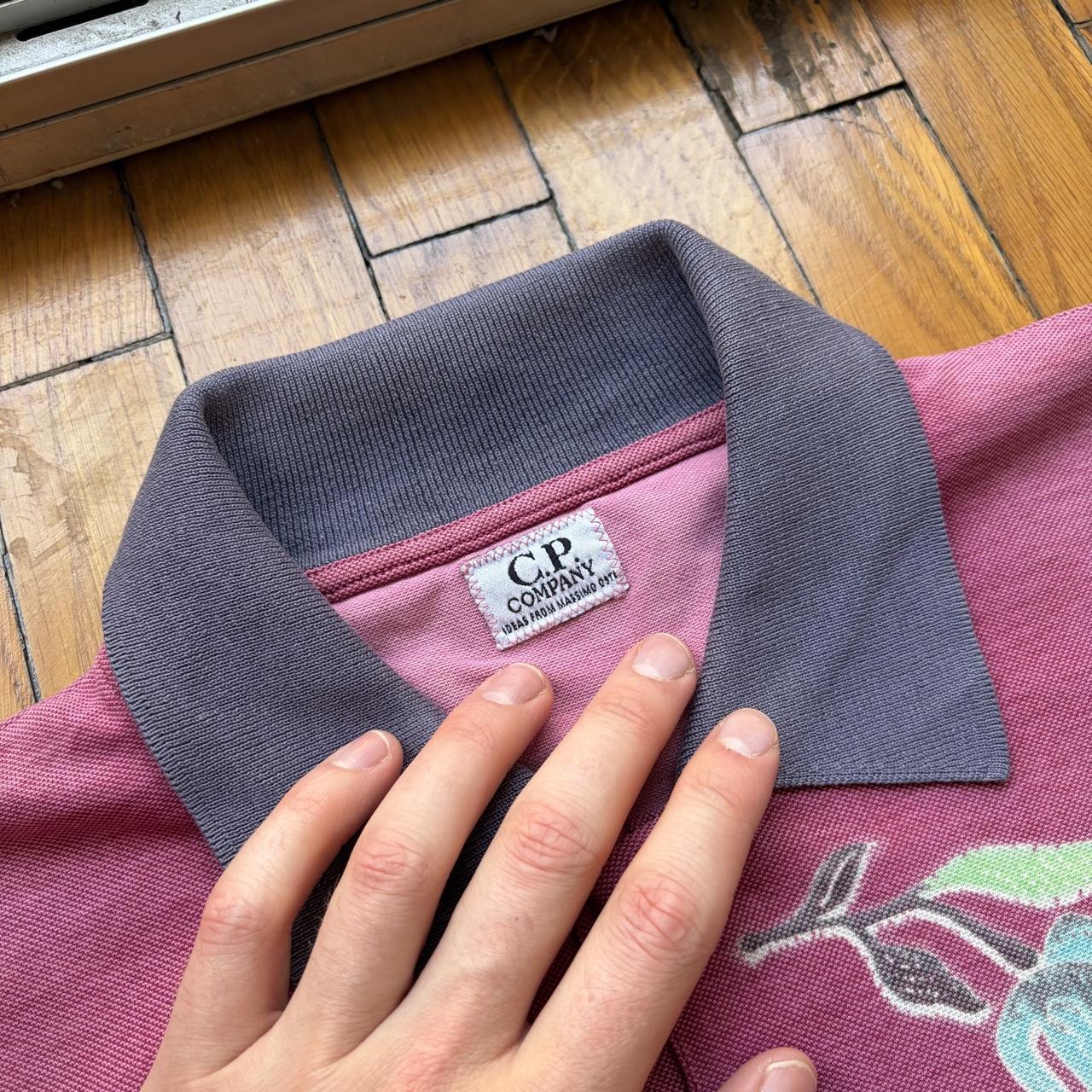 1980s CP Company Floral Polo Shirt L