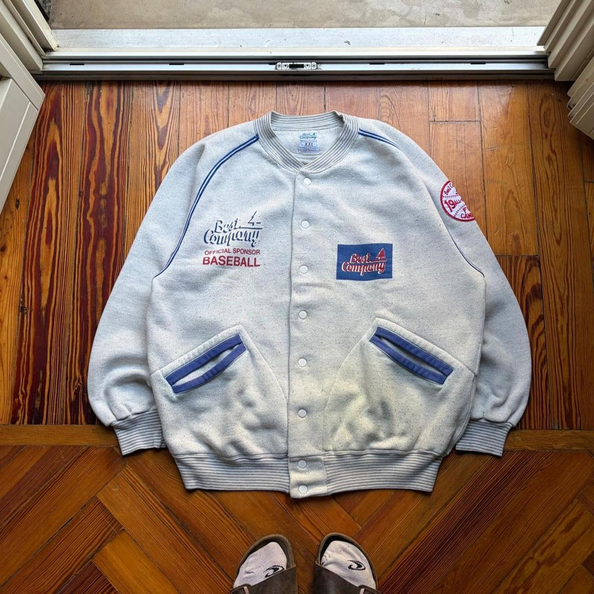 1980s Best Company Cardigan Grey XXL
