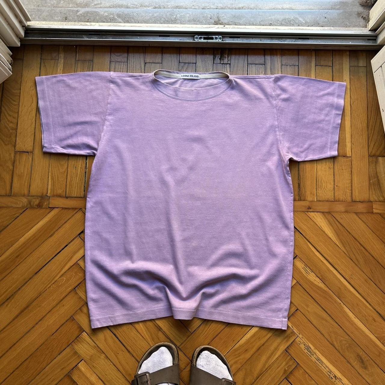 1980s Stone Island T Shirt Purple M