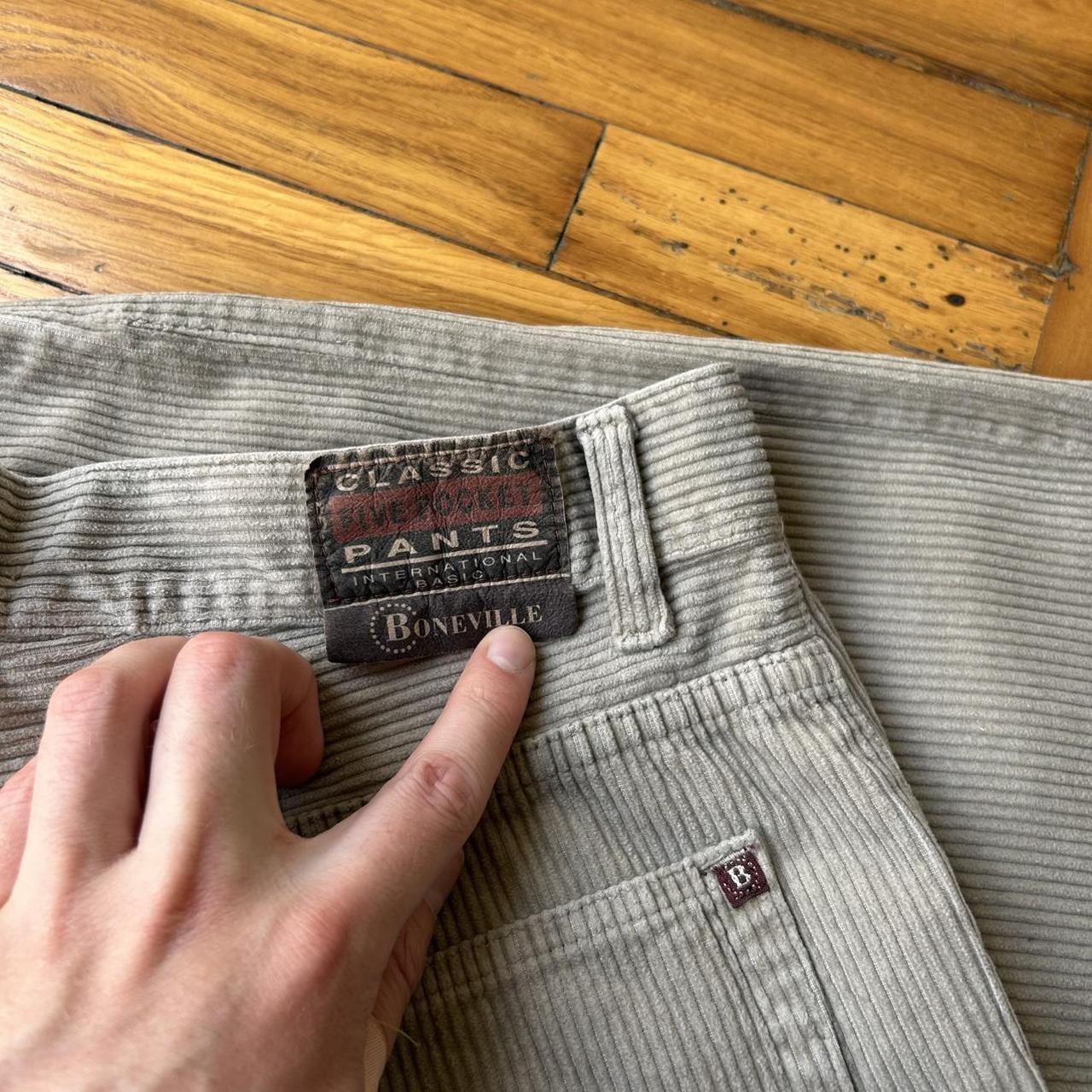 1990s Boneville Corduroy Trousers Grey 30W 28L