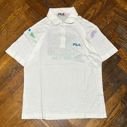 Vintage Fila US Open Tennis Polo Shirt White S