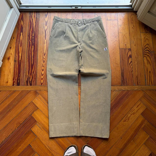 1980s Cerruti 1881 Corduroy Trousers Khaki 32W 30L
