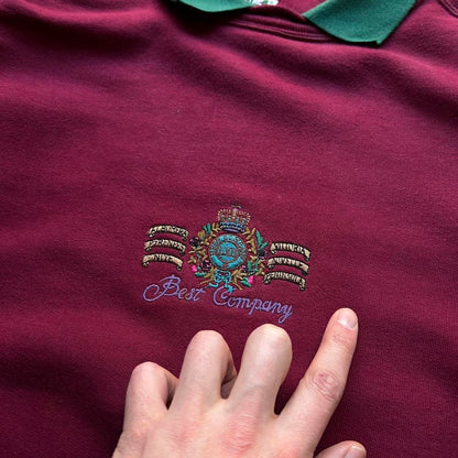 1980s Best Company Collared Sweatshirt XL