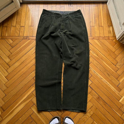 1980s Boneville Corduroy Trousers Green 36W 34L