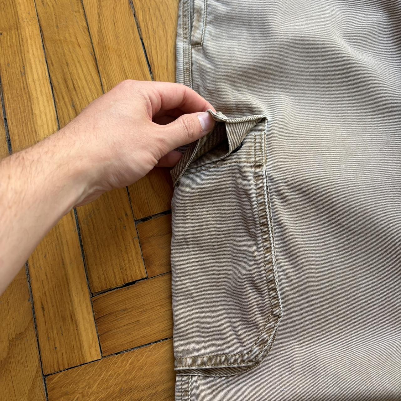 2000s Armani Collezioni Cargo Trousers Beige 34W 30L