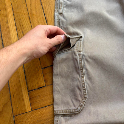 2000s Armani Collezioni Cargo Trousers Beige 34W 30L