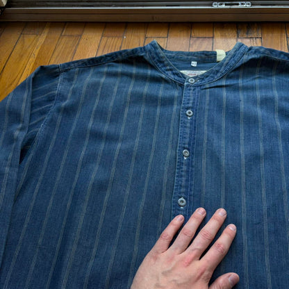 1990s Armani Jeans Striped Shirt XXL