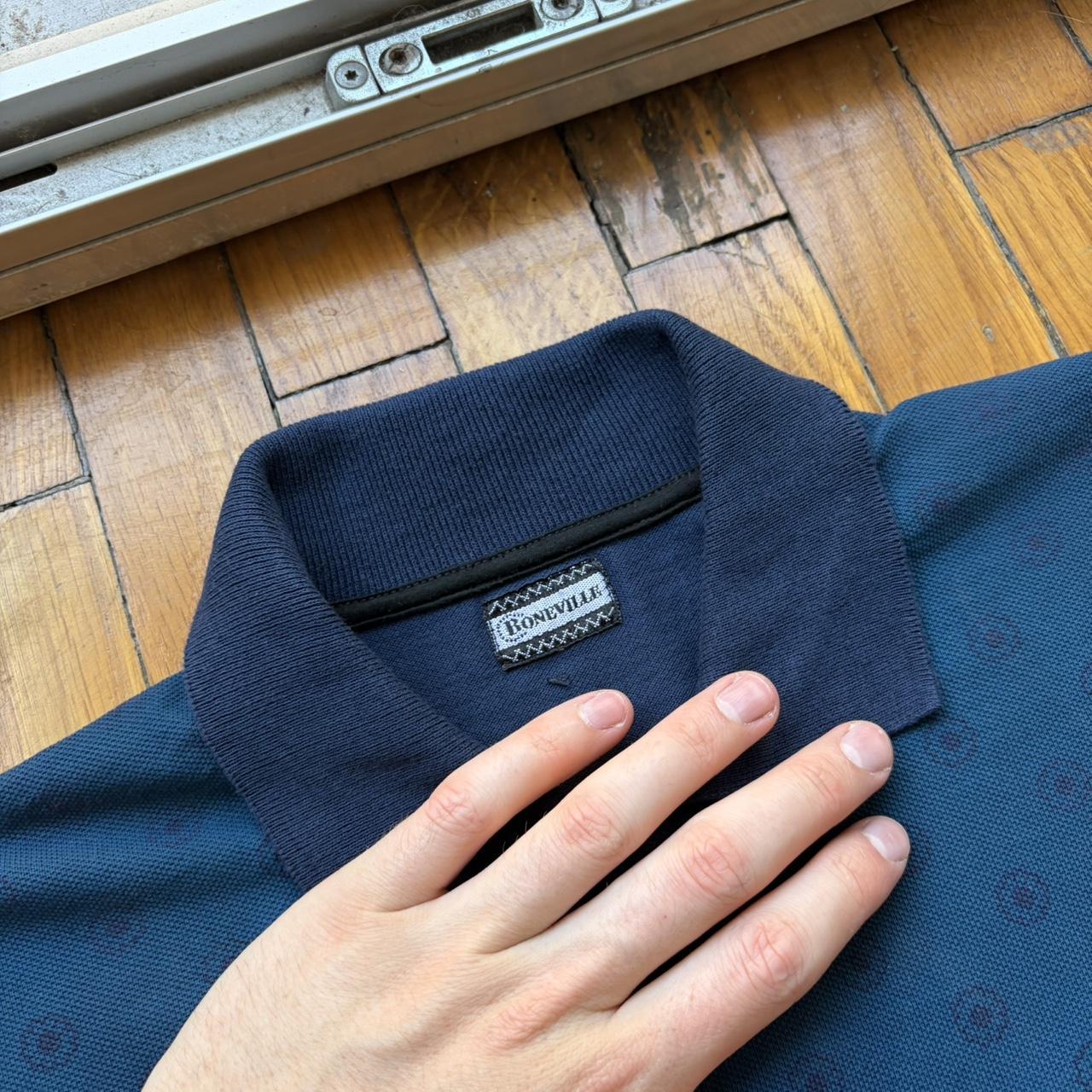 1980s Boneville Pattern Polo Shirt M