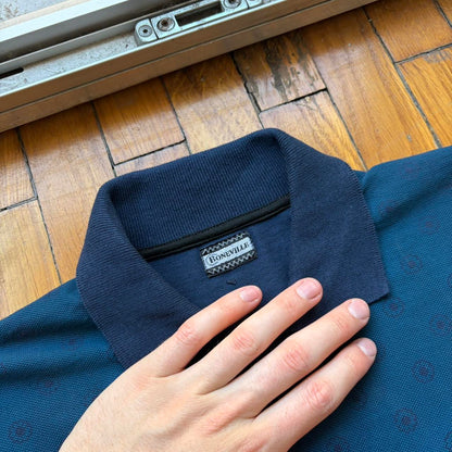 1980s Boneville Pattern Polo Shirt M