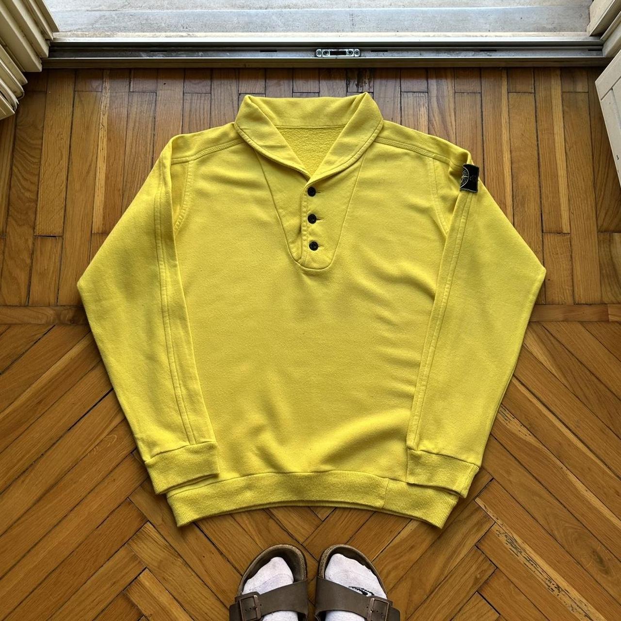 1980s Stone Island Sweatshirt Yellow M