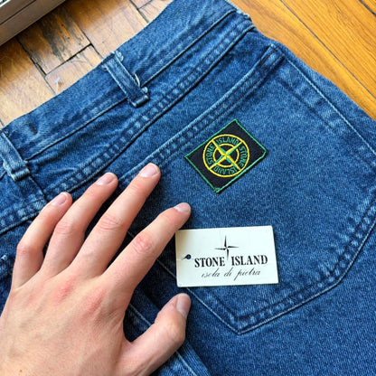 1990s Stone Island Jeans Blue BNWT 34W 32L