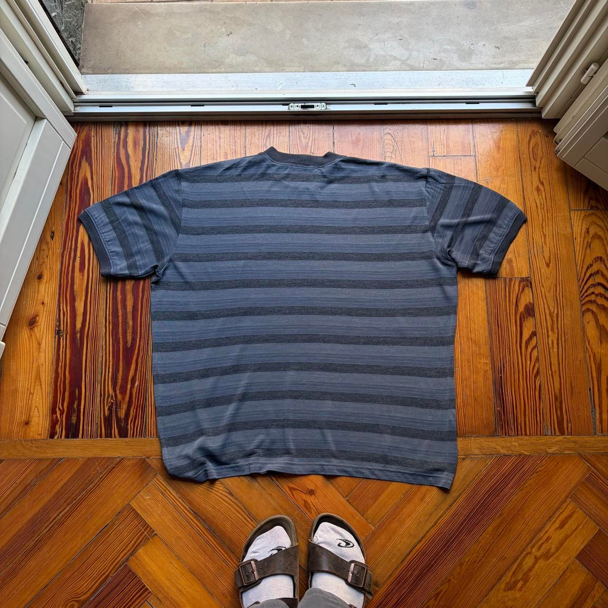 1980s Giorgio Armani Striped T Shirt XL