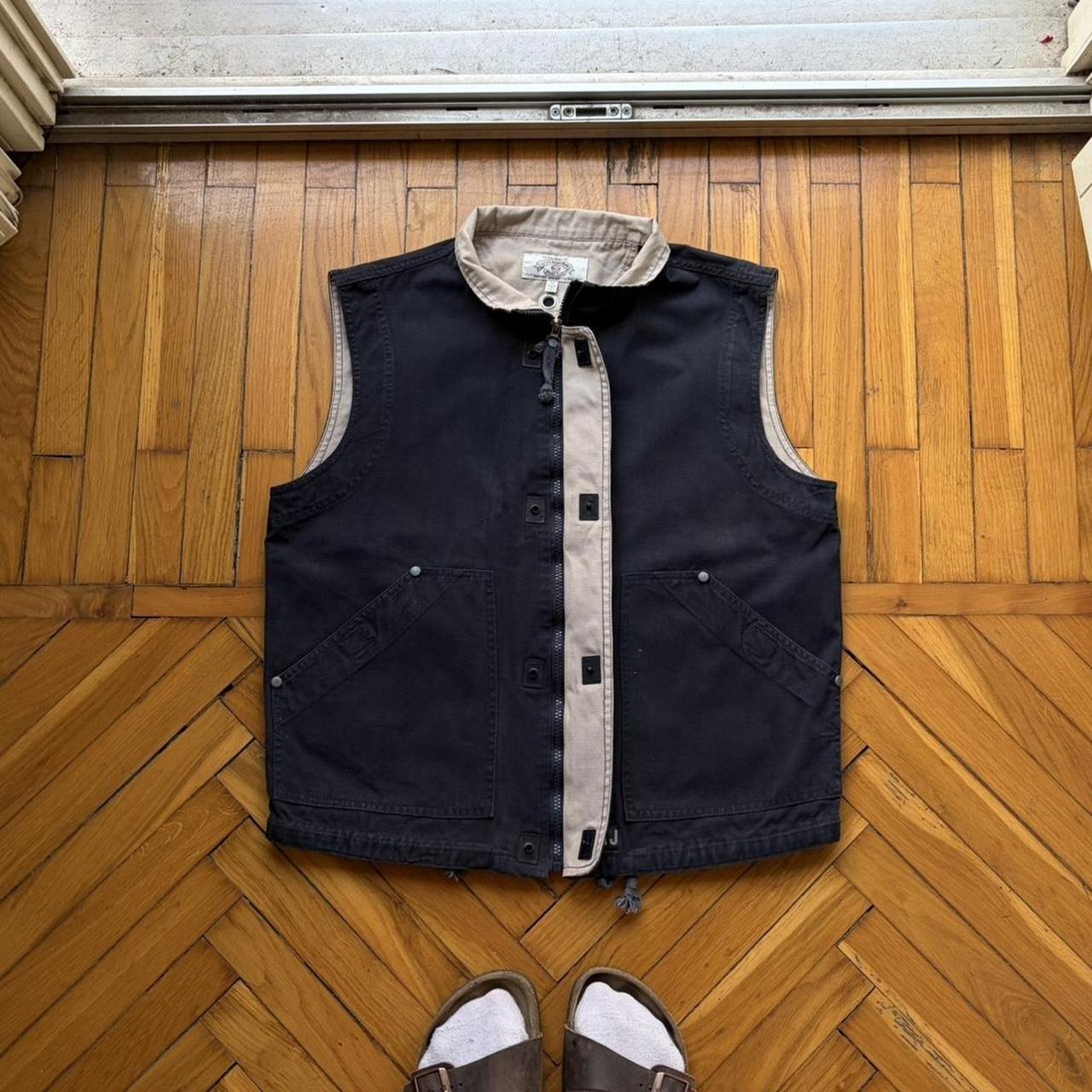 1990s Armani Jeans Utility Vest Navy S