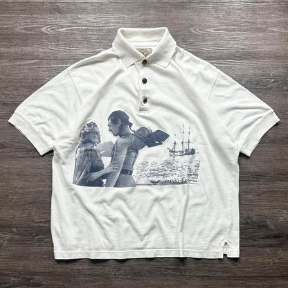 1990s Armani Polo Shirt White M