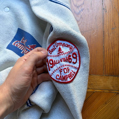1980s Best Company Cardigan Grey XXL