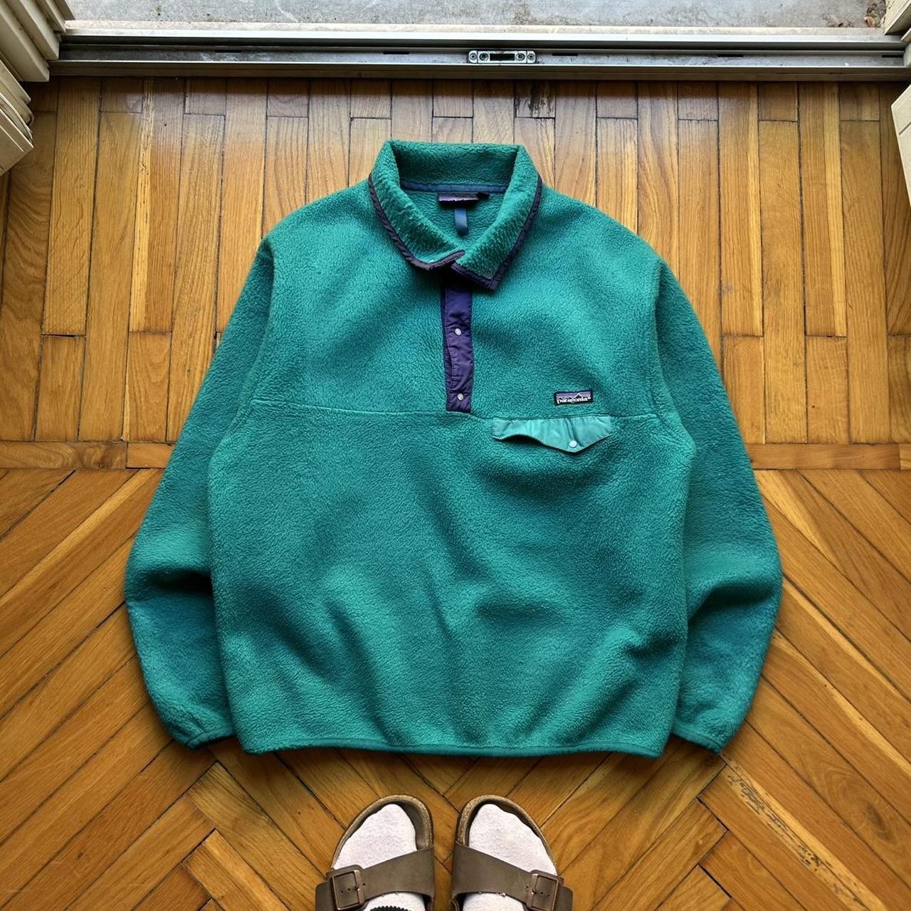 1990s Patagonia Fleece Sweatshirt Green M