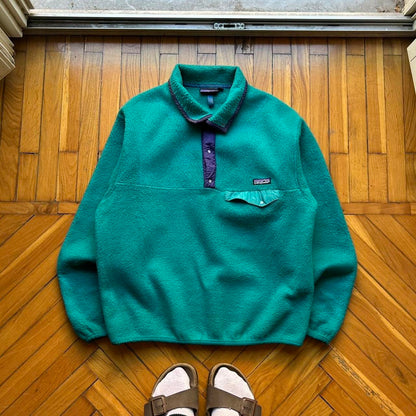 1990s Patagonia Fleece Sweatshirt Green M