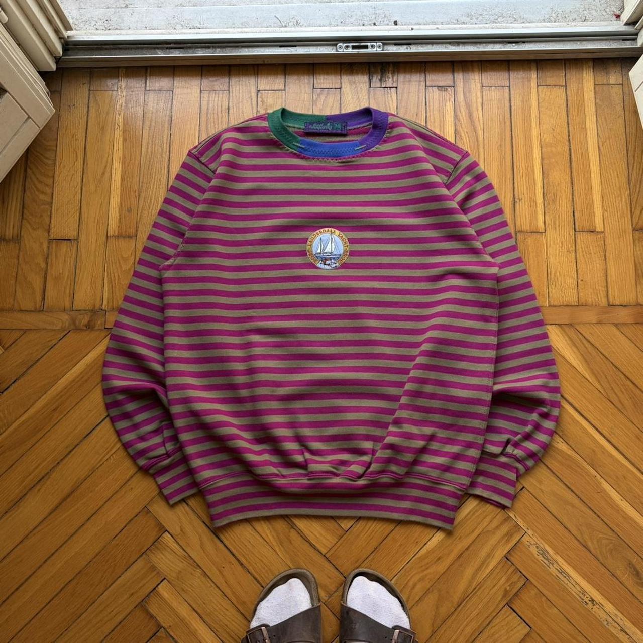 1990s Best Company Striped Sweatshirt M