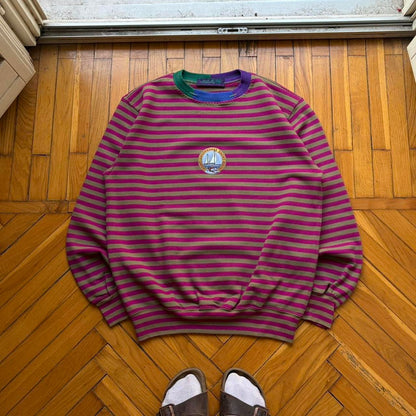1990s Best Company Striped Sweatshirt M
