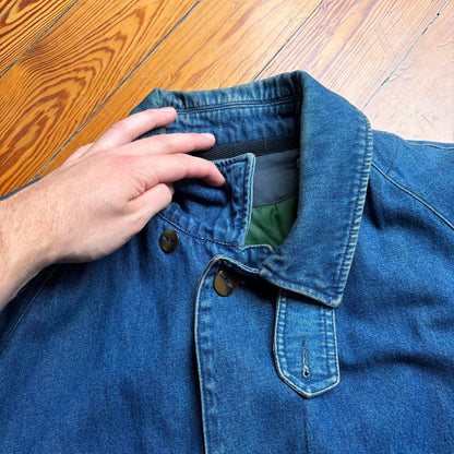 1990s Valentino Lined Denim Coat L