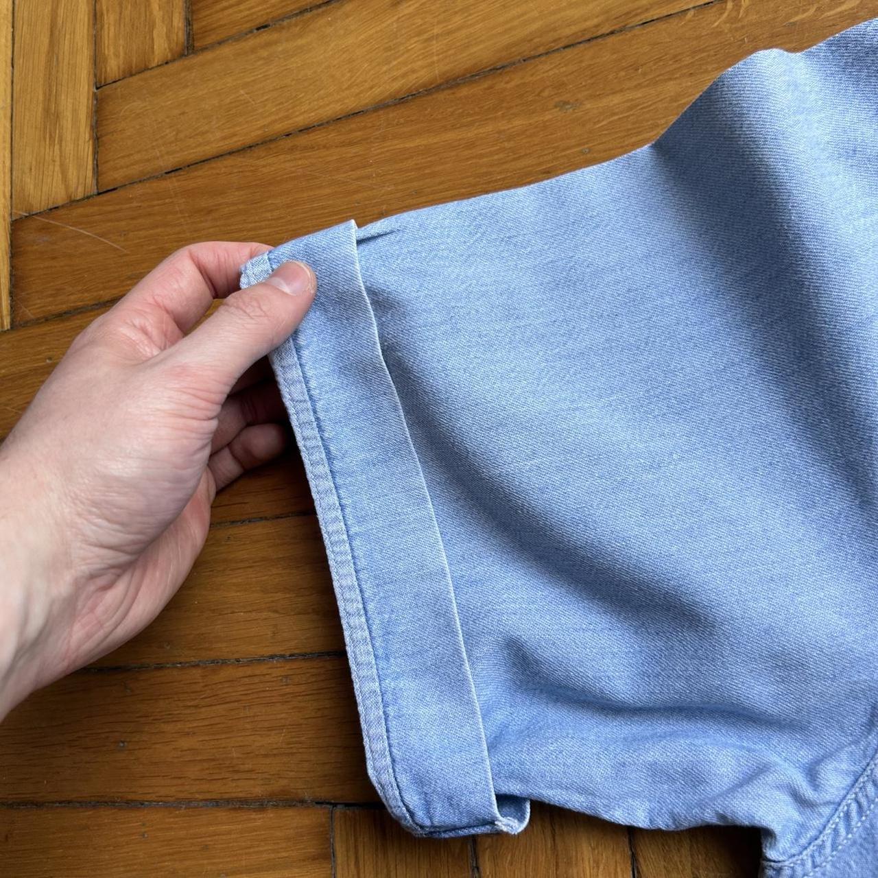 1980s Emporio Armani Denim Shirt Blue L