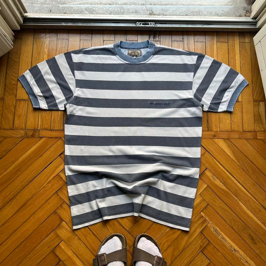 1990s Armani Jeans Striped T Shirt M
