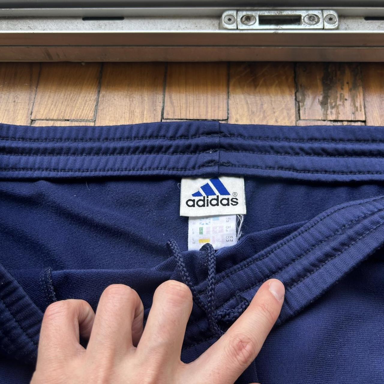 1990s Adidas Popper Shorts Navy 38W