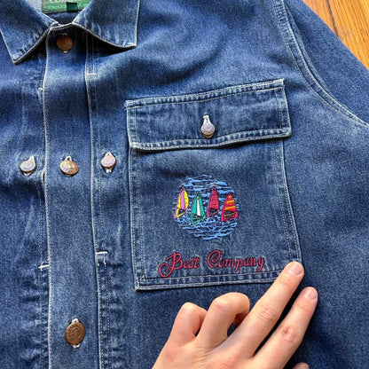 1980s Best Company Denim Jacket Blue XL