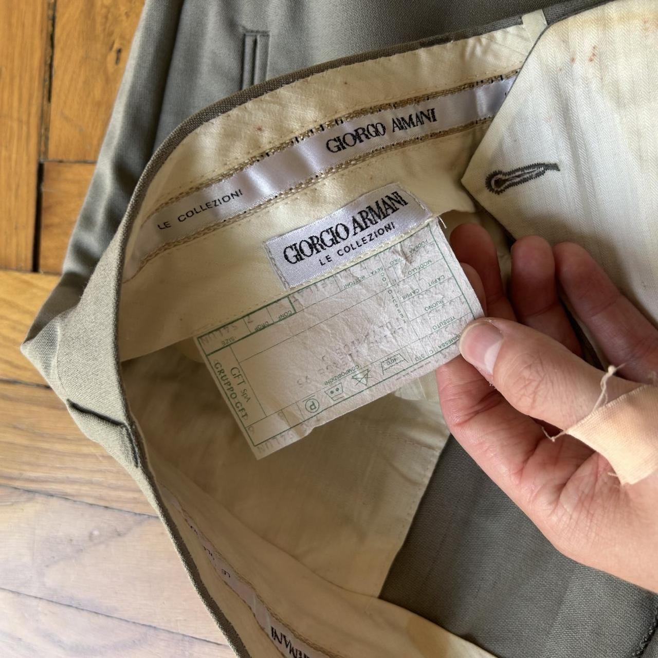 1990s Giorgio Armani Trousers Khaki 38W 34L