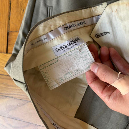 1990s Giorgio Armani Trousers Khaki 38W 34L
