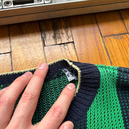 1980s Emporio Armani Striped Knitted Jumper L