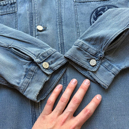 1990s Armani Jeans Mariner Denim Shirt XL