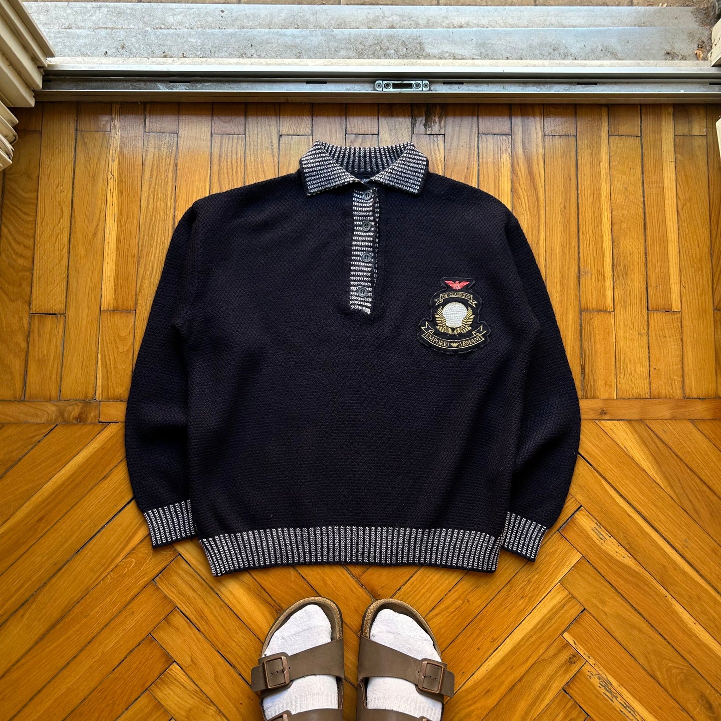 1980s Emporio Armani Jumper Navy S