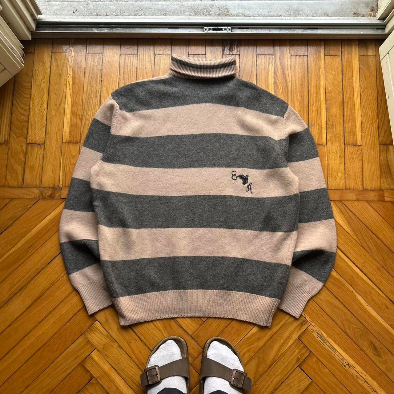 1980s Emporio Armani Roll Neck Knitted Jumper L