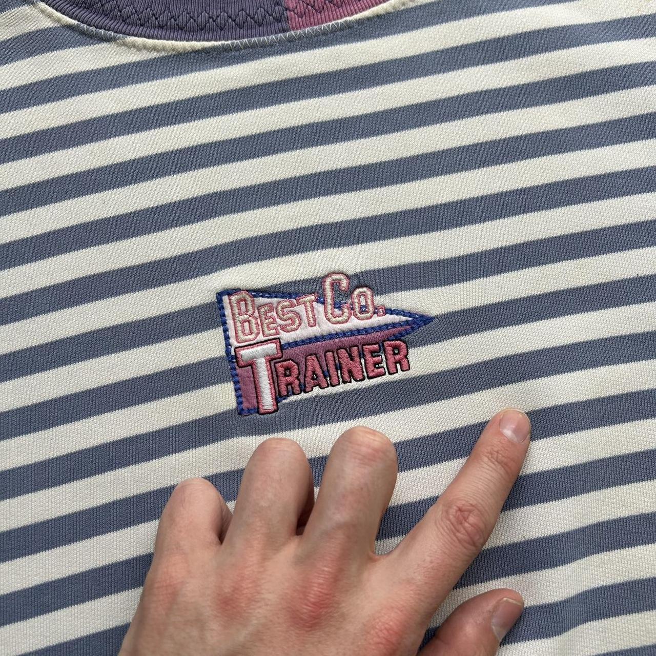 1980s Best Company SS Sweatshirt Striped L