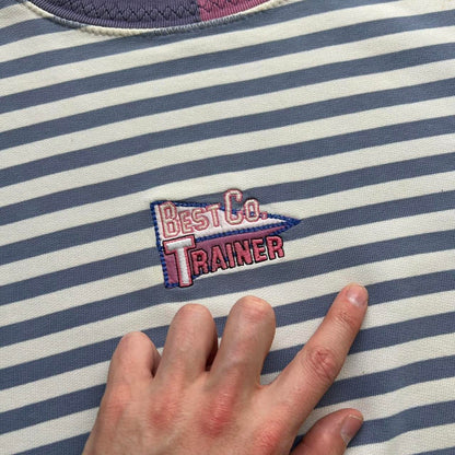 1980s Best Company SS Sweatshirt Striped L