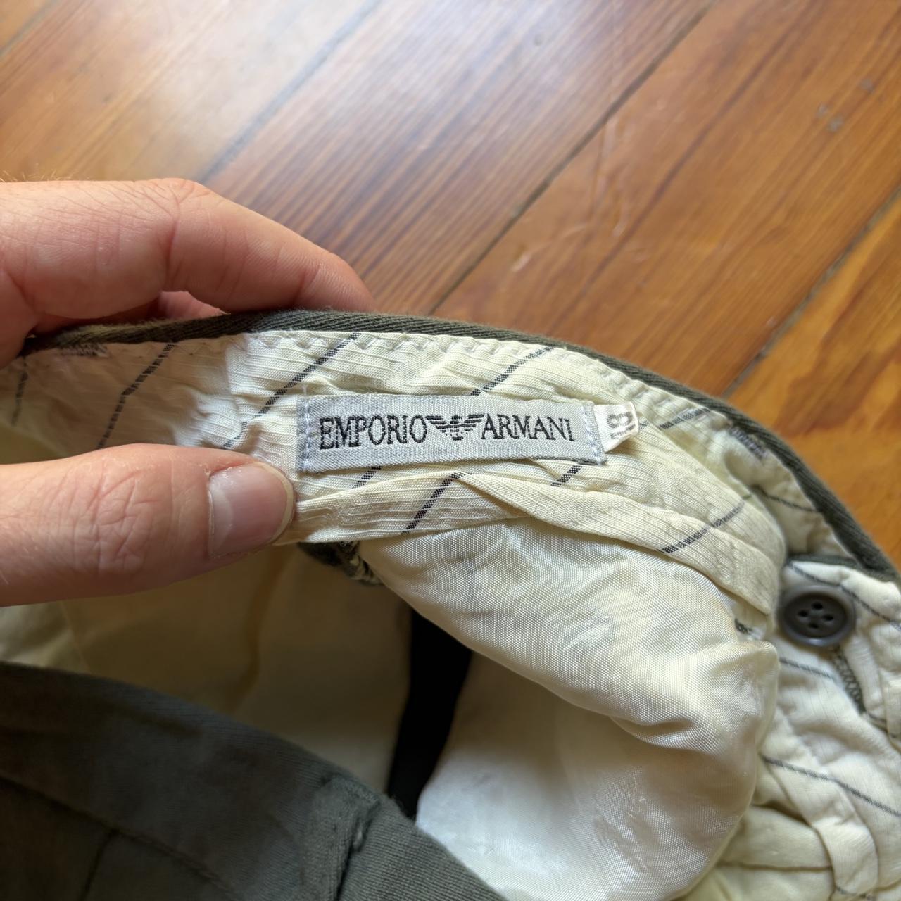 1990s Emporio Armani Trousers Khaki 30W 28L