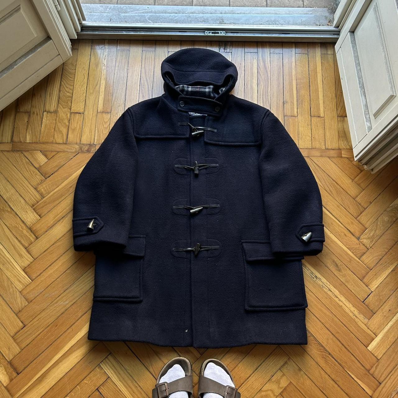 1990s Burberry Duffle Coat Navy XL