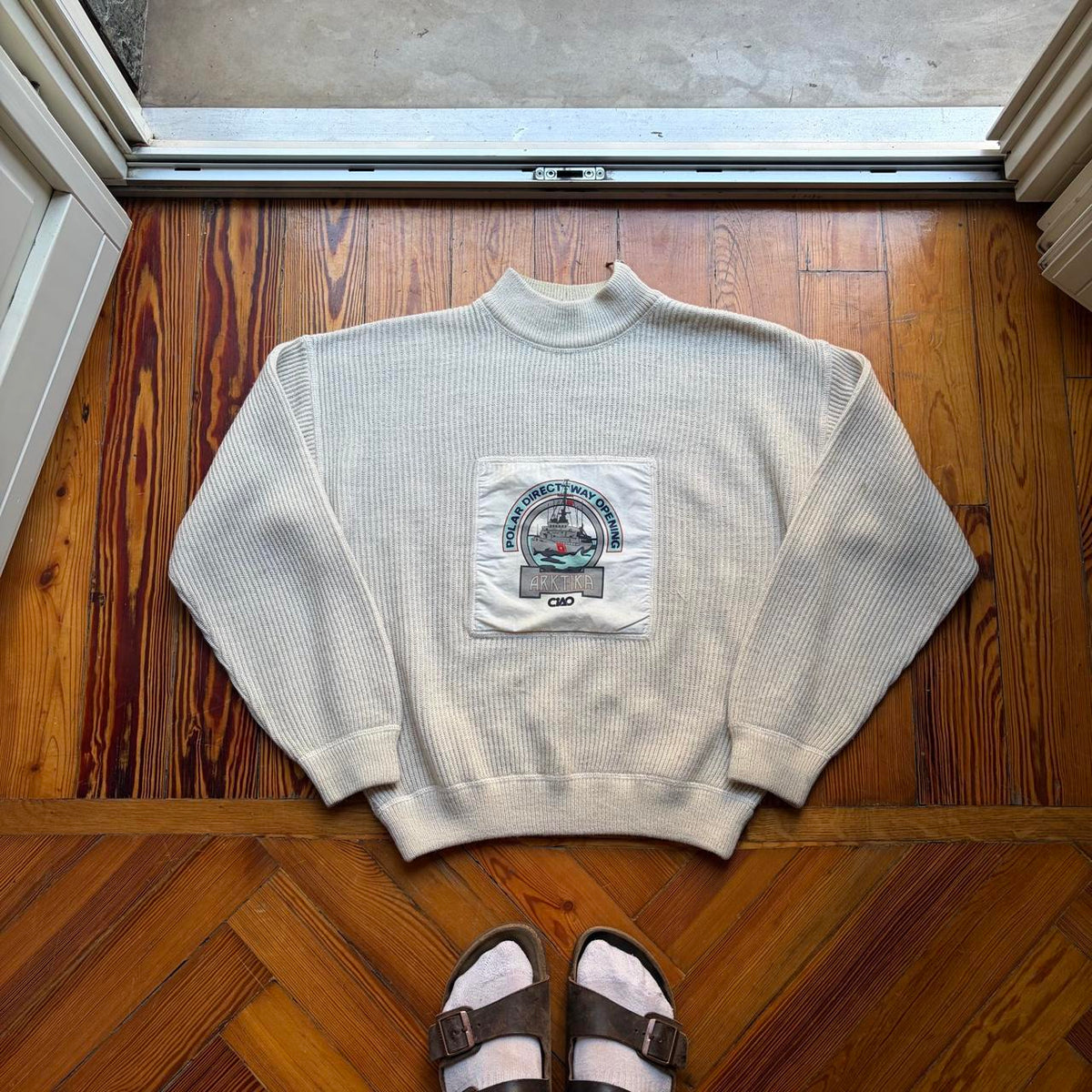 1990s Ciao Knitted Jumper Beige S