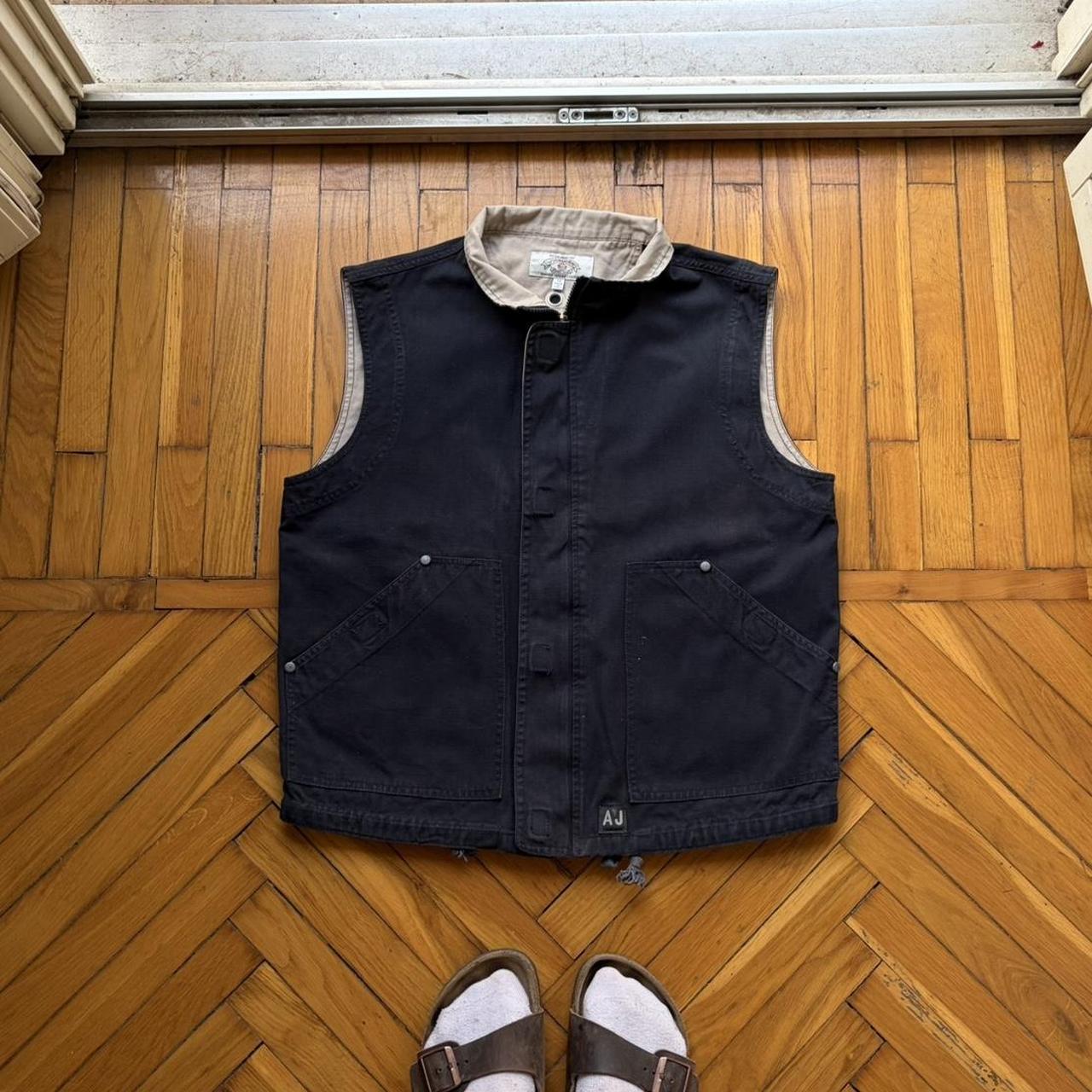 1990s Armani Jeans Utility Vest Navy S
