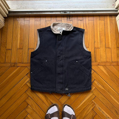1990s Armani Jeans Utility Vest Navy S