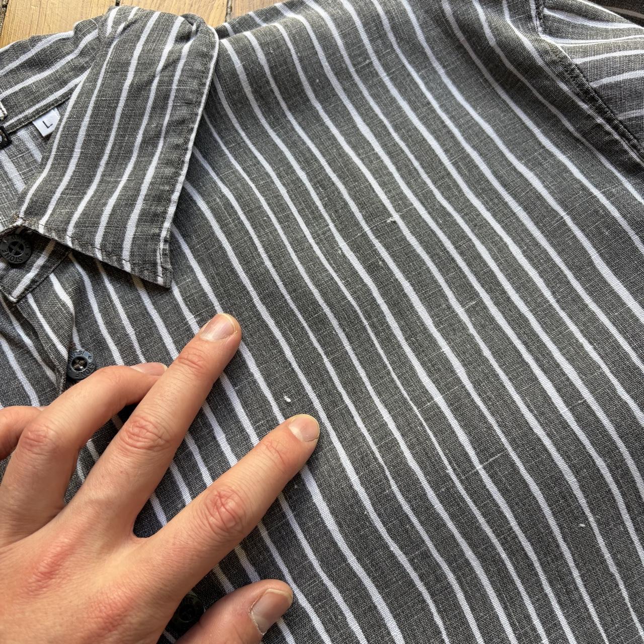 2000s Stone Island Linen Shirt Striped L