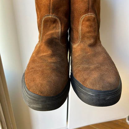 1980s Stone Island Marina Suede Boots Brown UK 10