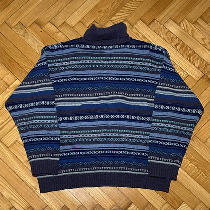 1990s Benetton Roll Neck Knitted Jumper XL