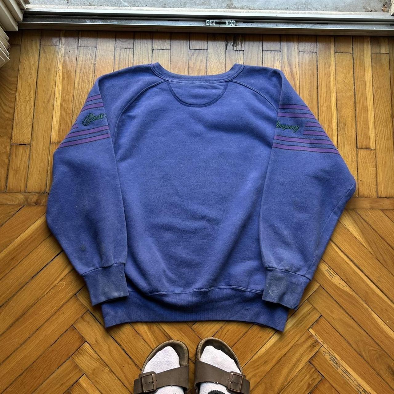 1980s Best Company Skiing Sweatshirt Blue L