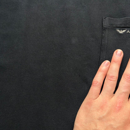 1990s Armani Jeans T Shirt Black M
