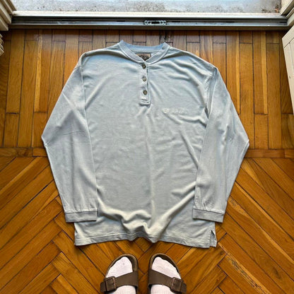 1990s Armani Jeans LS T Shirt Blue M